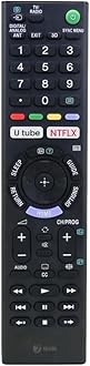 Compatible with Sony Bravia LCD LED UHD OLED QLED 4K Ultra HD TV Remote Control with YouTube and Netflix Hotkeys. Universal Replacement for Original Sony Smart Android tv Remote Control, Black