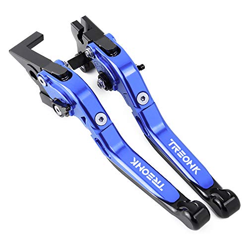 TREONK Kit Levier d'Embrayage et Levier de Frein de Moto,Levier Réglable en CNC Aluminium pour Yamaha Tenere 700 FZ07 MT07 FJ09 MT09 Tracer/GT FZ10 MT10 FZ8 FZ1 FAZER NIKEN/GT XSR 900 XSR700 Cover