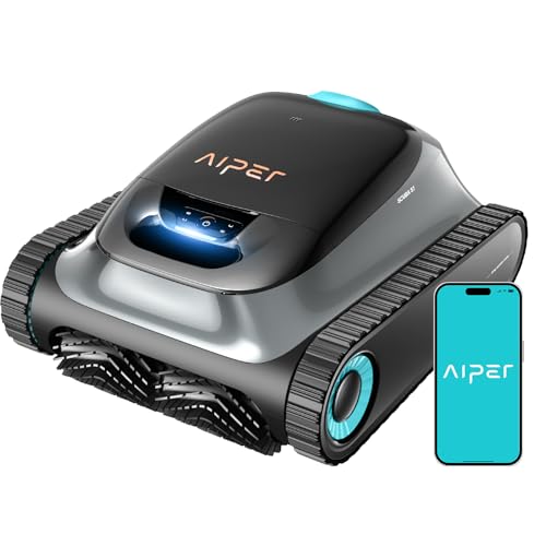 Aiper Scuba S1 Robot Piscina Limpiafondos y Paredes, Línea de Flotación, Batería de 180 Minutos, Filtración Ultrafina, Navegación Inteligente, con App(2025 Mejorado) Gris