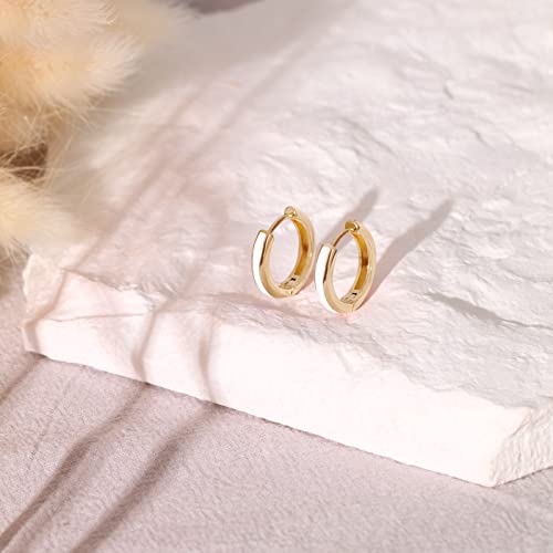 8YEARS 18K Gold Plated Enamel Huggie Earrings for Women, Dainty Small Hoop Earrings, Black White Purple Blue Enamel Hoop Earring, Gold Hoop Earrings Gifts for Her3