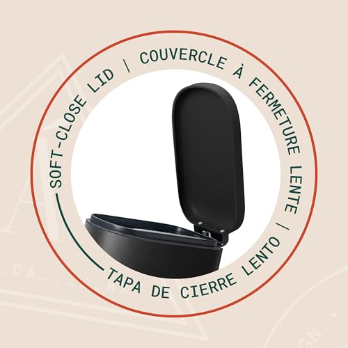 ACENTO Caneca rectangular 1.3 gal con tapa y pedal miniatura 4