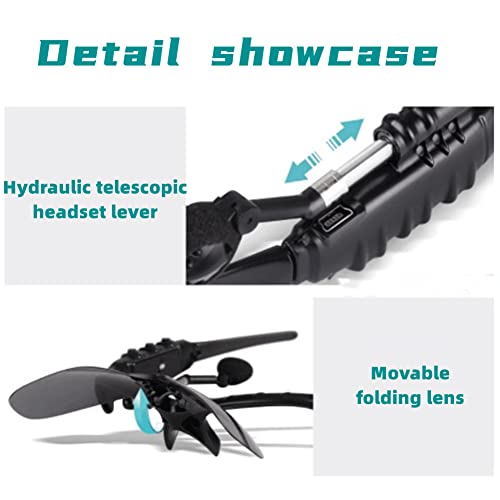 143 Occhiali Da Sole Wireless Ricaricabili Occhiali Da Sole Resistenti Con Suggerimenti Vocali Intimi Suono Stereo Riproduzione Di Occhiali Da Sole Chiamata Musicale Auricolari Occhiali Da Sole - 6
