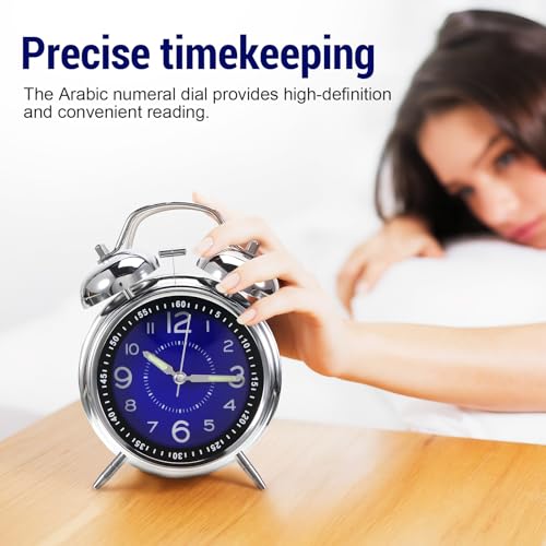 Reloj despertador súper fuerte de 4 pulgadas para el dormitorio de jóvenes y adultos 4