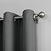No. 918 Montego Casual Textured Grommet Curtain Panel, 48" x 84", Charcoal Gray