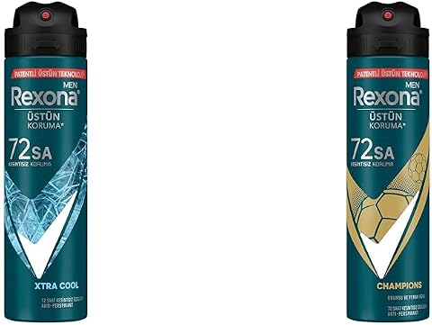Rexona Men Erkek Sprey Deodorant Xtra Cool 72 Saat Kesintisiz Üstün Koruma 150 ml(1) Rexona Men Erkek Sprey Deodorant Champions 72 Saat Kesintisiz Üstün Koruma 150 ml(2)