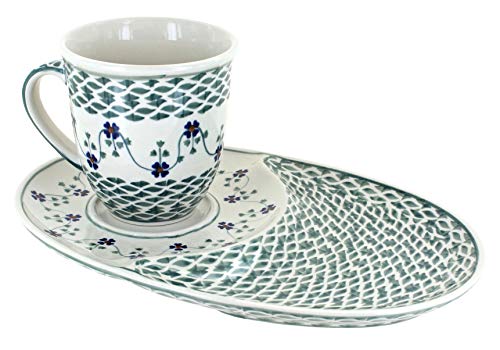 Vajilla Blue Rose Pottery Juego Desayuno 2 Piezas