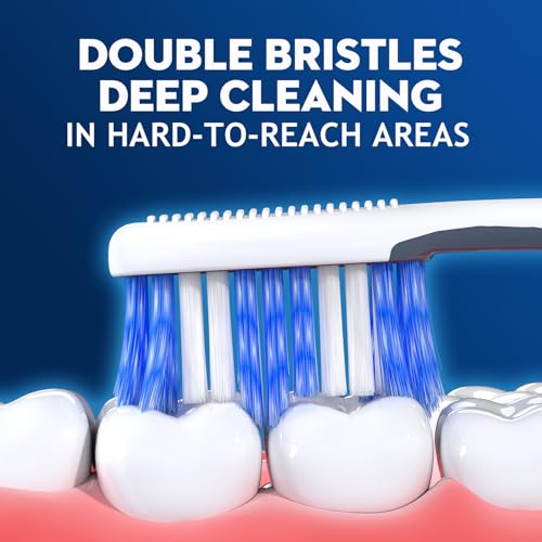 Image of Medium Toothbrushes for Adults with Tongue Cleaner, Utilizing whitening Spiral Wave Brush bristles, it Effectively Cleans Coffee, Tea, and Smoke Stains, Gentle Rounded Tips（6 Pack）