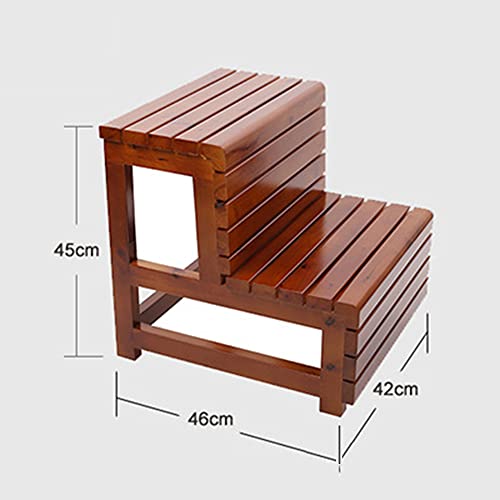 Taburete de madera con peldaños multifunción para cocina y baño 8
