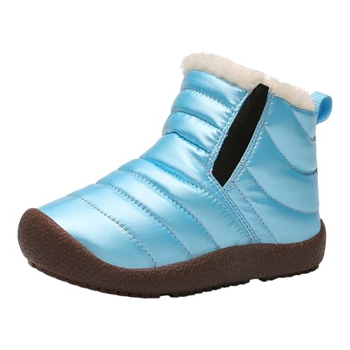 Girls and Boys Snow Fashion Ankle Boots Warm Fuzzy Walking Outdoor Shoes with Zipper (Baby/Toddler/Little Kid)