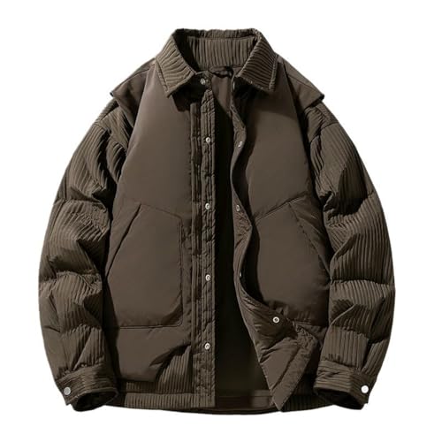 Doudoune polyvalente amovible d'hiver veste ample et chaude style couple
