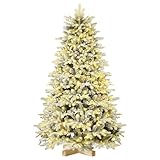 Festliche Stimmung: Dieser Weihnachtsbaum ist stolze 180 cm hoch und ist mit 330 warmweißen LED-Lichtern ausgestattet, die perfekt zum weißen Schneeflockeneffekt passen und eine bezaubernde winterliche Weihnachtsatmosphäre schaffen. Unter diesem Baum werden Sie die Wärme und Behaglichkeit des Winterlichts spüren.