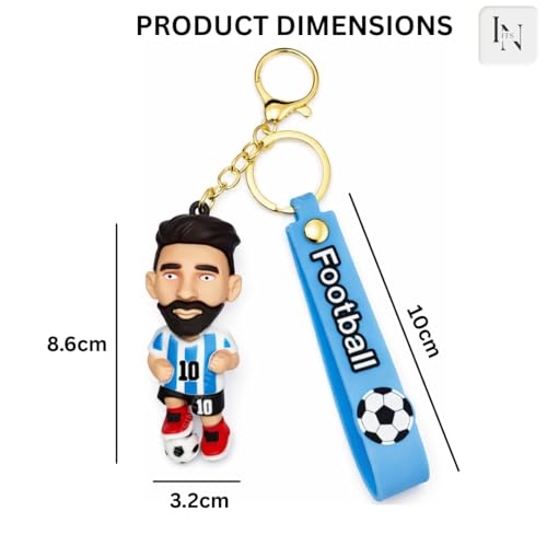Image of Football jersey Keychain | Ronaldo key chains | messi Keychain | 3D Cute silicone key chain for bike men | soccer Keyring gifts for boys | anime key holder for bag
