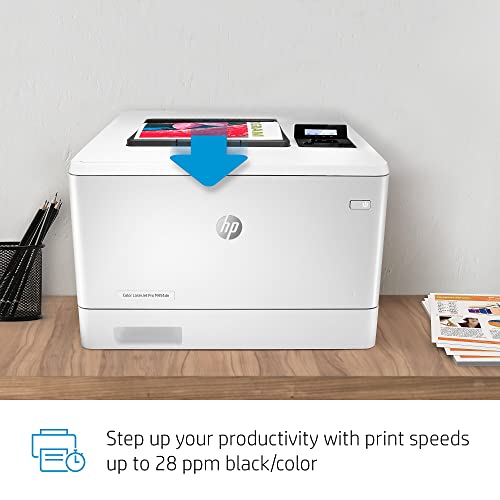 HP Color LaserJet Pro M454dn Printer, Double-Sided Printing & Built-in Ethernet (W1Y44A) White - Thumbnail 3