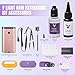 V Light Hair Extensions Kit with Extension Machine & Remover, 2×20ml V-Light Glue & Remover Solution, Cold Fusion Hair Extension Tool Set for Salon & Home Use