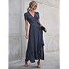 PRETTYGARDEN-Womens-Summer-Wrap-Maxi-Dress-Casual-Boho-Floral-V-Neck-Short-Sleeve-Ruffle-Hem-Split-Beach-Long-Dresses PRETTYGARDEN Women's Summer Wrap Maxi Dress Casual Boho Floral V Neck Short Sleeve Ruffle Hem Split Beach Long Dresses (Blue,Large)