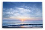Paul Sinus Wandbild 120x80cm Meer Strand Sonnenuntergang Horizont Natur Himmel