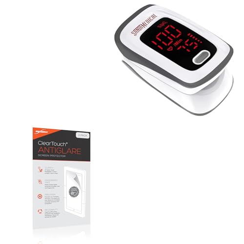 BoxWave Screen Protector Compatible with Santa Medical Fingertip Pulse Oximeter - ClearTouch Anti-Glare (2-Pack), Anti-Fingerprint Matte Film Skin