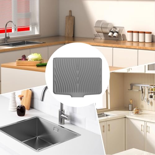 Tapis de séchage de cuisine en silicone protégeant contre l'humidité de la vaisselle