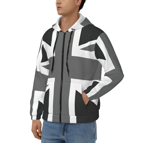 Sweat à capuche homme zippé chaud et isolant avec cordon de serrage ajustable