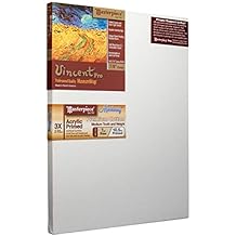 MASTERPIECE 41044 Vincent Pro 7/8" Deep Monterey 10.5 oz Cotton Medium Texture Stretched Canvas 18" x 24"
