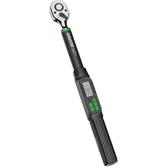 Digital Torque Wrench 1/2 Inch  2% Error Accuracy Bicycle & Motorcycle Torque Wrench with Buzzer and LED Flash Notification 1/2 Inch 6.8-135 Nm