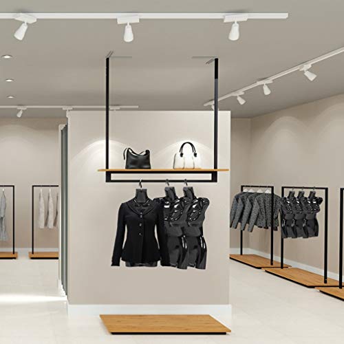 4Pcs Female Male Mannequin Torso Dress Form Sewing Manikin 27 Inch 30 Inch Height Dress Model Mannequin Display Head Dress Mannequin Clothing Form Metal Hook (27Inch, Black) #TOP1