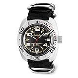 ⌚ Langlebig und solid: Automatisches VOSTOK 2416B Selbstaufziehwerk | 31 Rubin-Edelsteine | 31 Stunden Gangreserve | Anti-Shock-(stoßfest) Ausgleich | verschraubte Krone | Original 