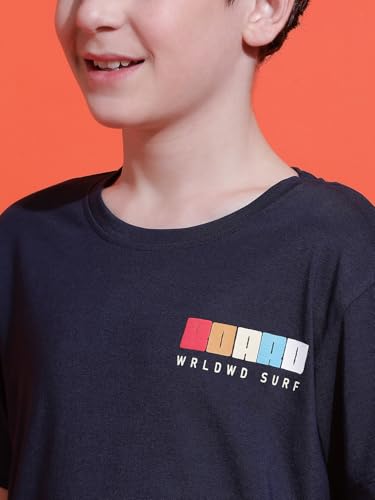 Image of Li'l Tomatoes Boys 100% Cotton Night Suit | Summer T-Shirt & Shorts Set | Soft & Breathable Sleepwear | 9-16 Years