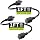 16/3 Black Extension Cord 1FT 2Pack Indoor, Short Extension Cord | Short Extension Cord 1FT 2Pc for Laptops, Coffee Makers, 3 Prong Small Resistant Cable Flexible, 13A 125V 1625W ETL Listed