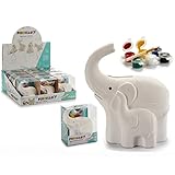 Precio unitario Hucha Elefante para Pintar, 8,3 cms x 11,9 cms x 13,2 cms, con 6 Colores y un Pincel, 1 Unidad