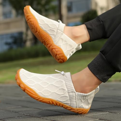 Wide fit Barefoot Water Shoes Womens Mens Breathable Knit Shoes Simple Comfortable Walking Shoes Beach Outdoor Running Sneakers4
