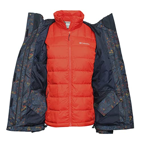 Columbia Women's Nordic Point Iii Interchange 3-In-1 Omni Heat Waterproof Jacket (Medium, Carbon/Multi) #TOP1
