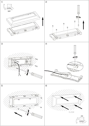 Zonk Outdoor Step Lights 120V, Waterproof Ip65, Led Stair Lights Indoor, 3W 4000K, Stairway Staircase Lighting, Wall Mount Deck Lights For House, Plastic Wall Lights #TOP5