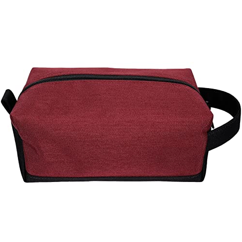 Toiletry Bag, Zippered Canvas Dopp Kit (Red) #TOP3