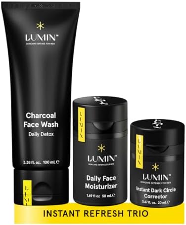 Lumin Burnout Buster Trio | Men's Skincare Kit for Dry Skin & Dark Circles