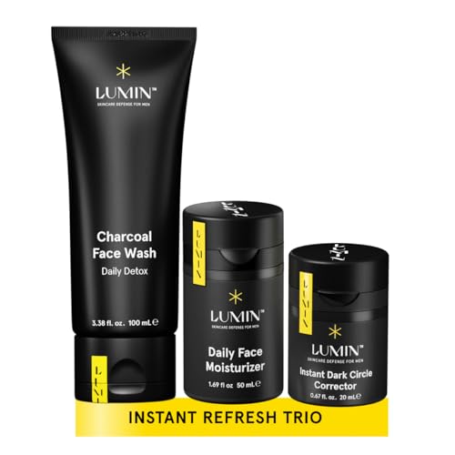 Lumin Skin Care Set Routine for Men - Burnout Buster Trio - Men's...