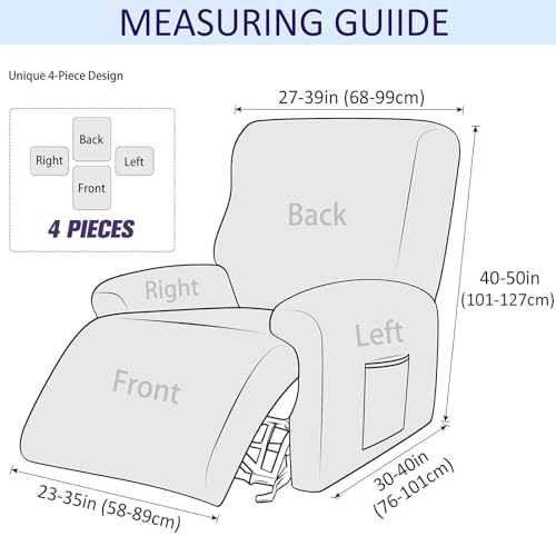 Funda de sillón reclinable lavable que evita manchas y desgaste del sofá 4