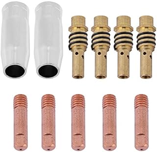 11 Pcs Contact Nozzle Tip Holder,15AK MIG Welding Torch Nozzle Contact Tips Holder Kit