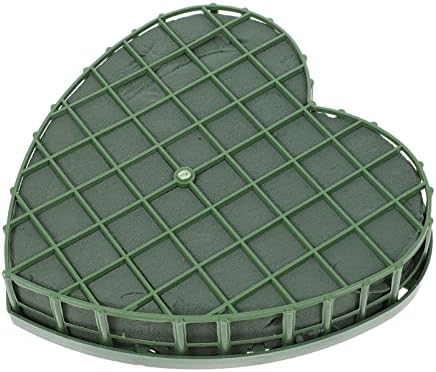 HEALLILY Premium Floral Foam Bricks Green Styrofoam Wet Foam Blocks Heart shaped 21 x 20 x 3cm