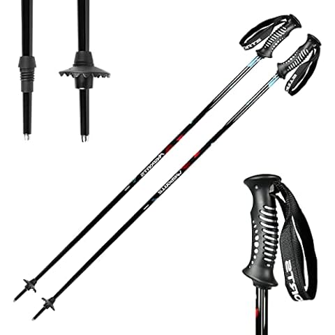 Skistöcke Premium inkl. Schneeteller Unisex I Skistock Aluminium in verschiedenen Längen I Aluminiumschaft 18 mm (135 cm) Cover