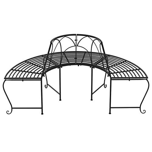 Banco de jardín semicircular resistente a la intemperie para optimizar terrazas 6