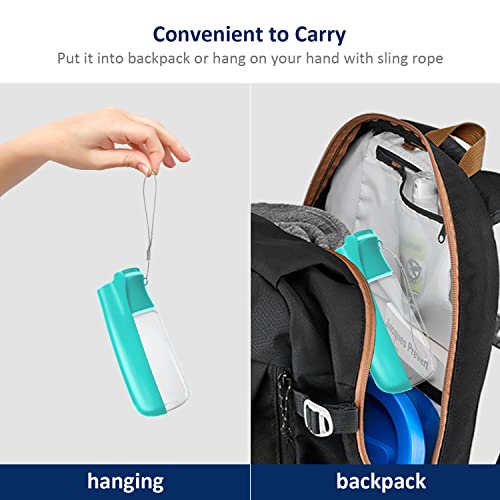 Image of WePet Foldable Portable Dog Water Bottle Puppy Water Dispenser with Drinking Feeder, 19 OZ, High-Temperature Resistant Leak Proof for Pets Outdoor Walking, Hiking, Travel, Food Grade Plastic BPA Free