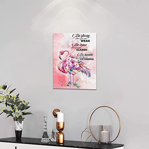 Flamingo Bathroom Decor Wall Art Pink Graffiti Flamingo Pictures Wall Decor Inspirational Quotes Canvas Prints Artwork Painting Modern Home Office Decoration For Girls Room Bedroom Living Room 12"X16" #TOP1