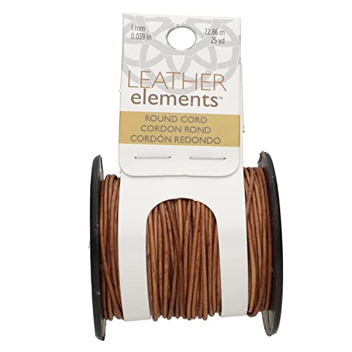 The Beadsmith Leather Cord – Dyed Antique Natural – 1Mm Spool – 25 Yards/22.86 Meters – Indian Leather Thong Ideal For Braiding, Beading, Necklaces, Fine Lacing, Hair Accessories & Diy Jewelry Making #TOP1