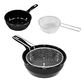 Frigideira Fritatudo Fritadeira Cesto 26cm Esmaltada Roa