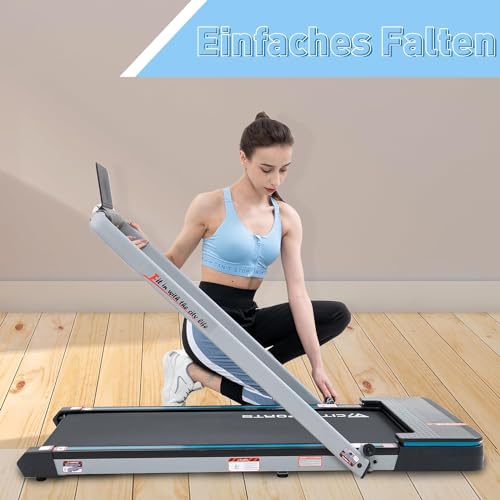Foto von CITYSPORTS Laufband，Laufband mit LED Display Bildschirm, Bluetooth und APP, maximale Geschwindigkeit von 12km/h(Ohne Schreibtisch) (Black)