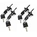 4 Pcs - Zinc Alloy Drawer Lock Desk Wardrobe Furniture Cabinet Locker Showcase with 2 Key 16mm (Black)