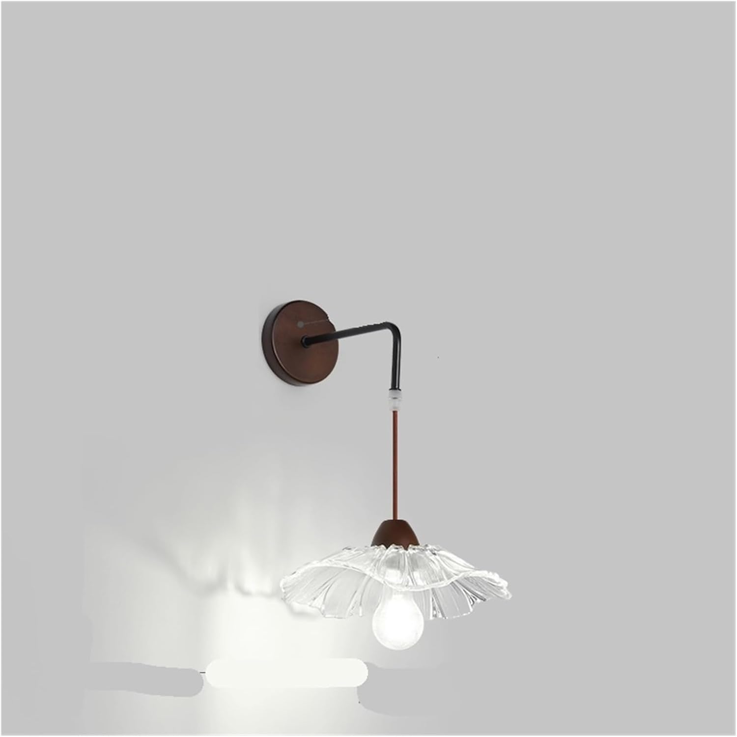 NANZU Wooden Glass Wall lamp Modern Wall lamp Living Room Aisle Back Wall Stair lamp Interior Decoration Lighting (Color : Nature White(3500-5500K), Size : Log)