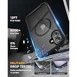 miracase Magnetic for iPhone 16 Plus Case Full-Body Phone with Built-in Glass Screen Protector, [Compatible with MagSafe] Military Drop Proof 16 Plus Cover Bumper 6.7 inch, Black - Image 5