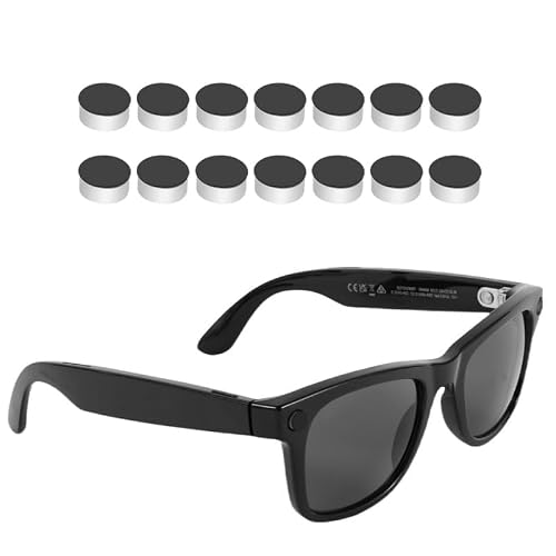 14PCS LED Light Blocking Stickers Compatible with Ray Ban Meta Wayfarer-Skyler-Oakley Meta HSTN Smart Glasses Accessories, Low-Tack Restickable Blackout Light Covers Sticker (14)